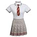 Littleforbig Adult Baby Onesie Diaper Lover (ABDL) Snap Crotch Romper Onesie Pajamas – Cosplay Magic School Onesie Red Set