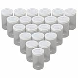 Plastic clear Film Canister with Lids, Pack of 25
