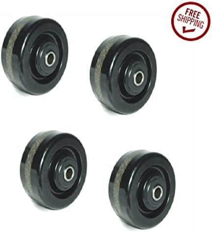 Set of 4 Phenolic Wheels 6" x 2" 1000# Capacity with 1/2" ID Roller Bearing