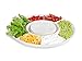 Taco Serving Plate - Divided Taco Condiment Platter Tray with Holder for Tortillas or Nachos - Large Ceramic Server Dish for Taco Bar Party