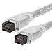 Clear IEEE 1394 Firewire 800 to Firewire 800 Cable, 9 Pin/9 Pin Male/Male – 3 FT
