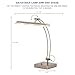 Adesso 5090-22 Esquire LED Desk Lamp, 13-19 in., 9W Full Spectrum LED, Brushed Steel, 1 Table Lamp, Gray, multi-function