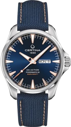 Amazon.com: Certina, Mens, DS 7 Gent Std Quartz, 39, mm, Leather