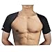 GOGO Black Double Shoulder Support, Neoprene Protector Wrap Brace-M