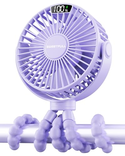 SWEETFULL Portable Stroller Fan LED Display