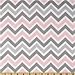 Pink and two shades & grey Chevron Valance Curtain Baby Girl Nursery Window Decor Zig Zag Bella