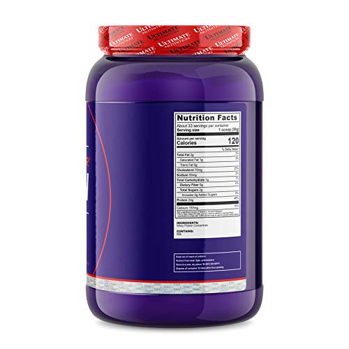Ultimate Nutrition Prostar 100% Raw Natural Unflavored Whey Protein Powder with 24 Grams of Protein with No Artificial Sweeteners, 33 Servings