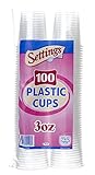 Settings 3 oz. Disposable Plastic Cups 100 count
