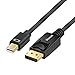Moread Mini DisplayPort to DisplayPort Cable, 6 Feet, Gold-Plated Thunderbolt to DisplayPort (Mini DP to DP) Display Cable 4K Resolution Ready - Black primary