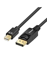 Moread - Cable mini DisplayPort a DisplayPort, Thunderbolt a DisplayPort (Mini DP a DP), resolución 4K, color negro 6 patas
