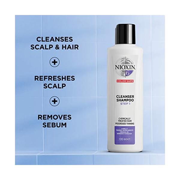 Nioxin-System-6-Cleanser-Shampoo-300-ml Nioxin 3-Part System, System 6, Chemically Treated Hair with Progressed Thinning Scalp & Hair Treatment