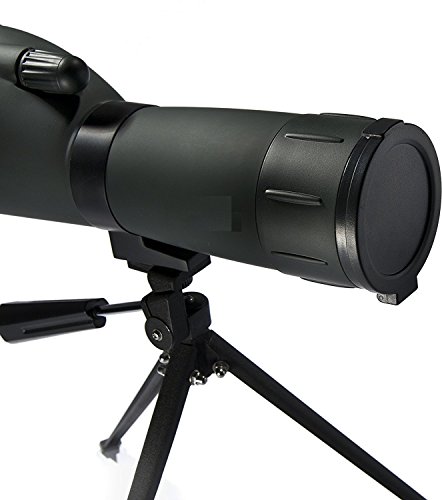 20-60x60mm Zoom Angled Spotting Scope Monocular Telescope with Tripod Soft Case Spotting Scope