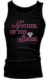 Rhinestone Mother Of The Bride - PINK Girls / Juniors Tank Top T-shirt