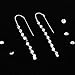925 Sterling Silver Leaves Long Dangle Drop Earrings Chain for Women Elegant Threader Earrings. Hypoallergenic Statement Earrings.