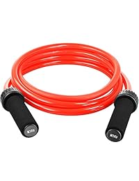 Weighted Jump Rope - (1.5LB) Solid PVC 12mm Diameter for Crossfit and Boxing - Heavy Jump Rope with Memory Non-Slip Cushioned Foam Grip Handles for Fitness Workouts Endurance and Strength Training