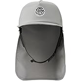 Rip Curl Mens UPF 50+ Quick Dry High Profile Surf Hat with Removable Neck Flap