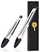 Premium Locking Non Stick Stainless Steel Kitchen Tongs for Cooking by Integrity Chef - Set of 2 Non-Slip Kitchen Tongs with Silicone Tips | BBQ Grill Cooking Tongs | Salad Tongs | Serving Tongs