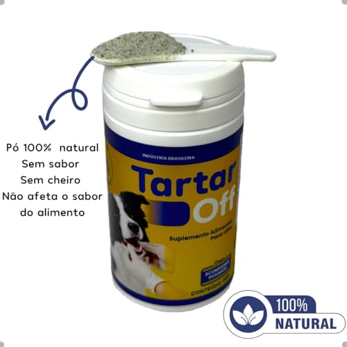 Tartar Off Fórmula Natural, Combate Tártaro e Mau Hálito, 40g, Zero Bafinho