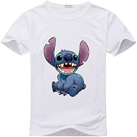 DIYHOODIE Lilo and Stitch T-shirt, Custom Women's Classic T shirt with Lilo and Stitch White