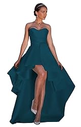 NLQ High Low Prom Dresses Sweetheart Strapless