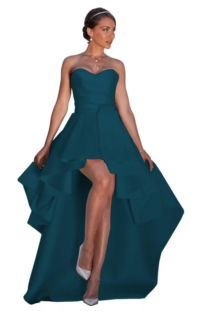 NLQ High Low Prom Dresses Sweetheart Strapless