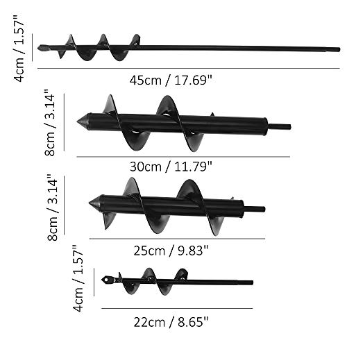 Auger Drill Bit, ALLOMN 3'' x 10'' Power Planter Garden Plant Flower Bulb Rapid Planter Hole Digger Tools for Planting Bedding Bulbs Seedlings - Thumbnail 5