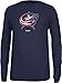 NHL Columbus Blue Jackets Men's Jersey Crest Long Sleeve Tee, Large, Navy