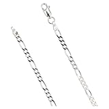 Sterling Silver Figaro 3mm Necklace Chain Italian Italy Solid .925 Jewelry