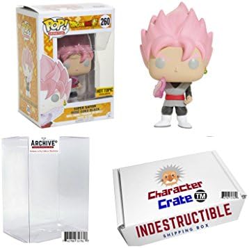 Funko Pop! Dragonball Z Super Saiyan Rose Goku Black, Hot Topic Exclusive, Concierge Collectors Bundle, Vinyl Figure