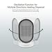 Dodocool Space Heater Air Cooler, 2S Electric Heater Ceramic with Auto Oscillating Hot & Cool Mode, Indoor Mini Desk Personal Heater with Tip-Over & Over-Heat Protection, Perfect For the Home or Home