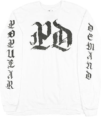 Popular Demand Medieval PD Long Sleeve Mens T-Shirt In White