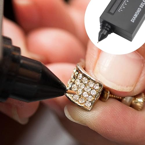 Professional Diamond Tester Pen, High Accuracy Jewelry Diamond Tester, Electronic Diamond Gem Tester and Tester Pen 60X Magnifying Glasses Tool Kit for Novice Expert (Diamond Tester Pen)