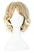 MapofBeauty Beautiful Blonde/ Light Blonde Women's Short Curly Wig