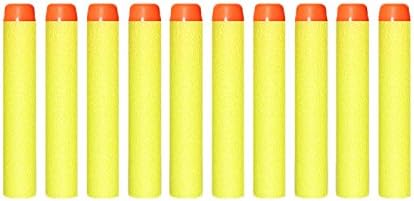 Coomoors Soft Darts for Nerf N-Strike Elite Dart, 100pcs 7.2cm Refill Darts for Nerf N-strike Elite Series Blasters Toy gun-Yellow