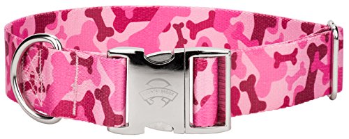 Country Brook DesignÃ‚ 1 1/2 Inch Premium Pink Bone Camo Dog Collar - Extra Large
