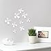 Umbra 1008099-660 Wallflower Adhesive Wall Decor, Set of 10, White