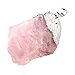 CrystalTears Pink Rose Quartz Irregular Handmade Raw Quartz Healing Crystal Pendant Necklace