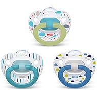 NUK Orthodontic Pacifier Value Pack, Boy, 0-6 Months, 3-Pack