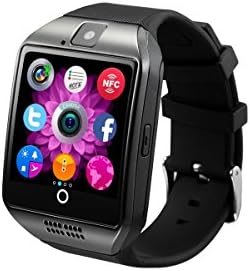 MingNuo waterproof Bluetooth Wireless Smartwatch with Camera,Original Q18,TF/SIM Card Slot for Iphone 6/6 Plus/5c/5s/5,Samsung Galaxy/Note with IOS & Android Devices (Black-black)