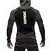 Ouber Men's Long Sleeve Training Full-Zip Hoodie Jacket (Black, US L=Tag XL)