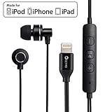 CCTRO MFI Certified Lightning Earphones for iPhone 7, Wired Stereo Sound In Ear Earbuds Headphone Headset with Mic and Volume Control for iPhone 7 iPhone 7 Plus iPhone 6 + Case