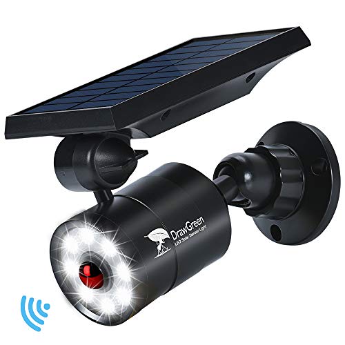 Solar Lights Outdoor Motion Sensor, 1400-Lumen Bright LED Spotlight 9-Watt(130W Equiv.), Solar Security Lights for Garden Driveway Patio, 2-Year Battery Life, 160-Week 100% Free Replacement