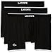Lacoste Men's 3PK Cotton Stretch Trunk Underwear, Black, L