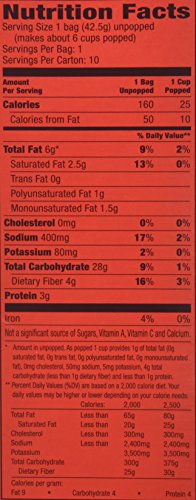 Skinny Girl along with Orville Redenbacher, Microwave Popcorn, Butter & Sea Salt, 10 Count, 15oz Box (Pack of 2)