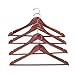 Household Essentials 26140 CedarFresh Red Cedar Wood Clothes Hangers with Fixed Bar and Swivel Hook - Set of 4 primary