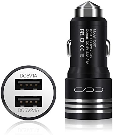 HaloCam Dual USB Car Charger Smart USB Ports Car Adapter Power Supply for Dash Cams, iPhone 7/6s/Plus, iPad Pro/Air 2/mini, Galaxy S7/S6/Edge/Plus, Note 5/4, LG and More