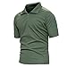 TACVASEN Men's Tactical Performance Polo Short Sleeve Moisture Wicking Tee Shirt