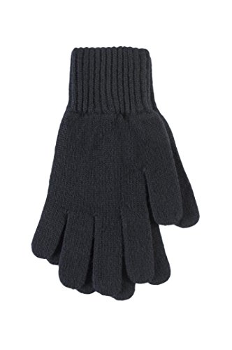 Great & British Knitwear Ladies' 100% Cashmere Gloves. Made in Scotland-Black-One Size Great & British Knitwear Ladies' 100% Cashmere Gloves. Made in Scotland-Black-One Size