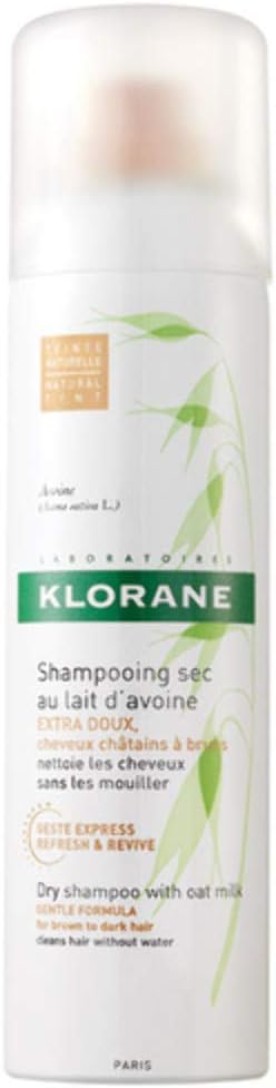 Klorane Shampooing Sec au Lait d'Avoine Teinté ,Black,150ml, 150 ml (Pack of 1)