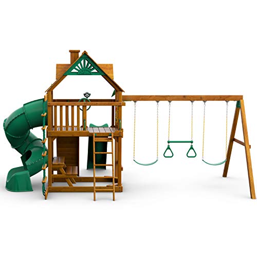 Gorilla Playsets 010005AP Mountaineer Wooden Swing Set with Two